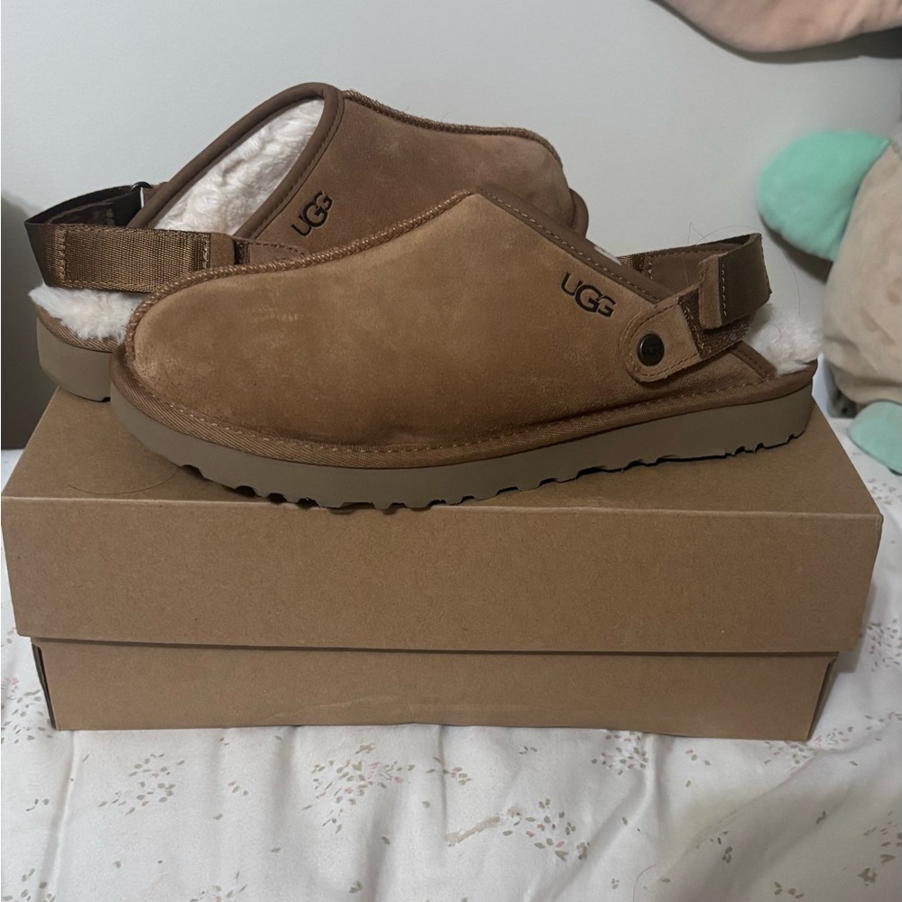 UGG Brown Suede Slip-On Shoes